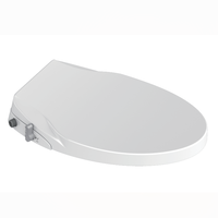 Siège de toilette bidet auto-nettoyant à double lavage en forme de V, non électrique, compatible avec les toilettes allongées, fixation pour bidet