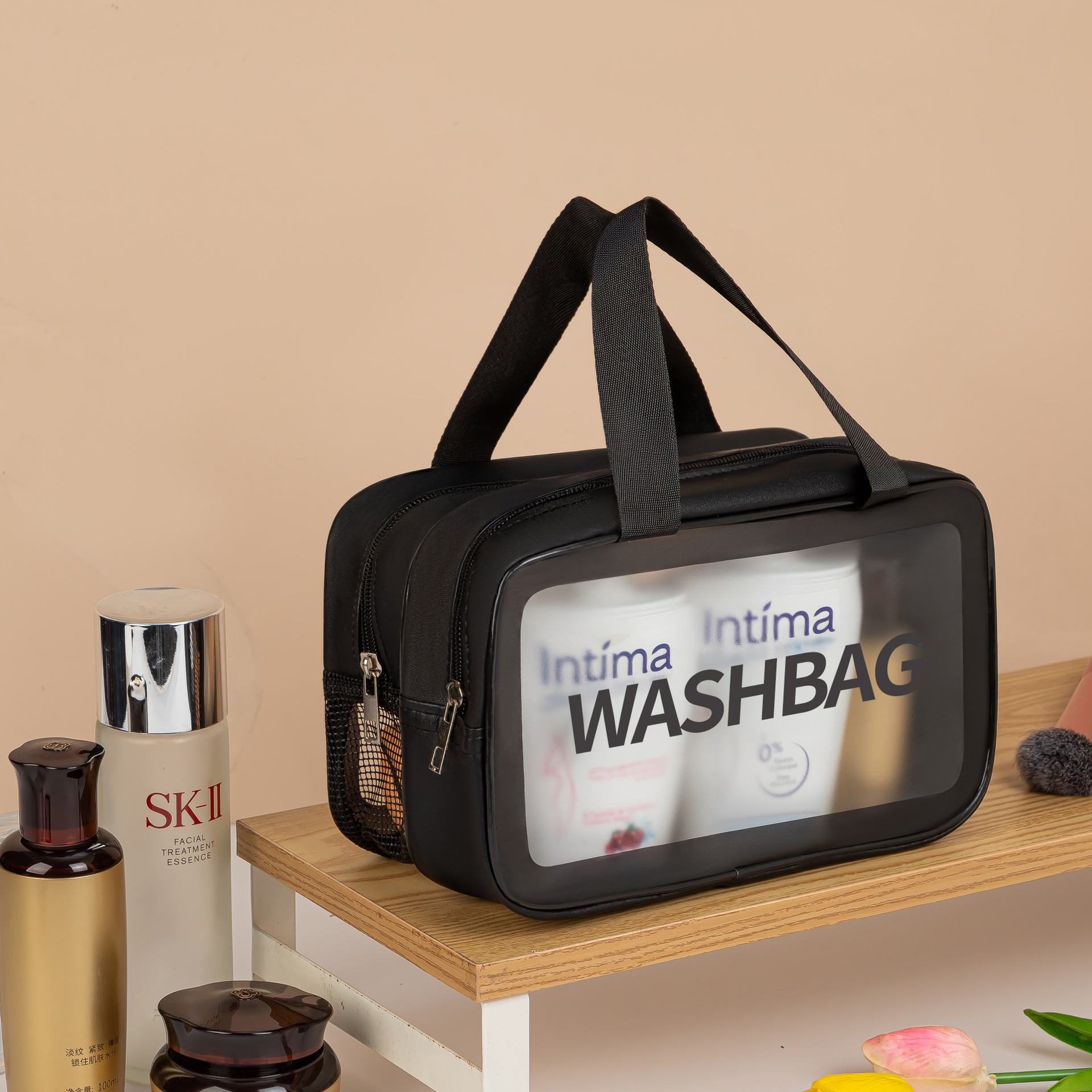 Double-layered black medium size 26*14*15