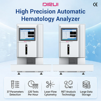 Analyseur hématologique différentiel à 5 parties DIRUI, cytométrie en flux laser, 120 échantillons par heure, machine d'analyse sanguine automatique