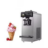 Promotieprijs Mini Commerciële Automatische Softijs Machine Draagbare Tafelblad Huishoudelijke Burger/Dessertwinkel Gebruik