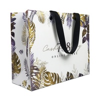   Sac en papier personnalisé avec logo imprimé, sac en papier de luxe laminé mat avec poignée en ruban
