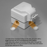 Caja de Protección para Interruptor Eléctrico y Enchufe de Carga para Exteriores, Resistente al Agua con Clasificación IP66 Británica