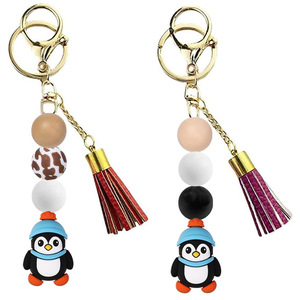 New Arrival Best-Selling Penguin 3D Stereo <b>Silicone</b> Loose Decorative Cartoon DIY Jewelry Accessories Stringing <b>Beads</b> - Product Image 3