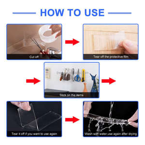 Nastro adesivo trasparente in schiuma per uso domestico multiuso con adesivo in acrilico rimovibile a doppio lato - Product Image 4