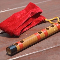 Flûte en bambou faite à la main Instrument à deux sections détachable chinois populaire en conception de trou ouvert C/D/E/F/G