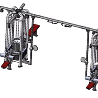 Machine de musculation commerciale intégrée, équipement de fitness multi-stations 8 postes