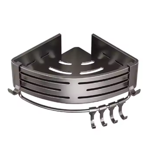 Organisateur <span class=keywords><strong>de</strong></span> <span class=keywords><strong>salle</strong></span> <span class=keywords><strong>de</strong></span> <span class=keywords><strong>bain</strong></span> en métal <span class=keywords><strong>haute</strong></span> performance avec crochets triangulaires et étagère pour l'organisation des articles <span class=keywords><strong>de</strong></span> toilette - Product Image 2