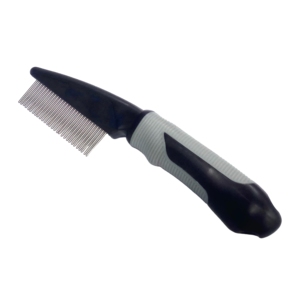 <b>Pet</b> Grooming Comb Stainless Steel Simple for Cats with Ergonomic Purple Handle - Product Image 4