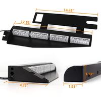 Barra de luz estroboscópica de emergencia para camión de alta potencia de 32 vatios, advertencia estroboscópica de peligro, 32 LED, lámpara roja y azul, accesorios de luz para coche, visera dividida