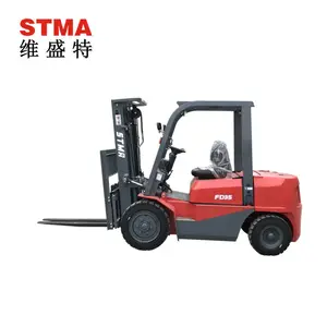 STMA 3トン3.5トン3.8トン4トン5トンディーゼルフォークリフト、キャブ付き、いすゞエンジン、フォークポジショナーオプション