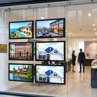 Écran d'affichage numérique commercial suspendu pour vitrine, plusieurs tailles, pour affichage publicitaire en intérieur