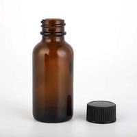 Bouteilles rondes en verre ambré brun clair à fond épais, définies par l'utilisateur, de 15 ml, 30 ml, 60 ml, 120 ml, 240 ml, 480 ml