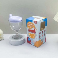 Copa De Vino Azul Bleu Verre À Vin Rose Enfants Bébé Gobelet 150ml En Plastique Bébé Enfants Formation Sippy Tasse Bouteille D'eau Infantile