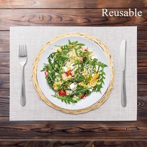 MOSSIC Portaplatos de Mimbre de Bambú de 24 cm, Apto para Microondas, Tradicional, para Fiestas y Cenas, Hecho en China - Product Image 6