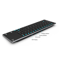 Clavier sans fil ultra-mince de haute qualité avec pavé tactile intégré de grande taille pour Android TV Box, smartphone et tablette