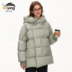Veste matelassée pour <span class=keywords><strong>femme</strong></span>, <span class=keywords><strong>manteau</strong></span> en duvet surdimensionné - 90% duvet de canard blanc, écologique, certifié GRS, logo personnalisé, livraison rapide - Product Image 1
