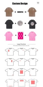 230GSM Özel Logo Baskılı %100 Pamuklu Örme Düz Renk Kısa Kollu Vintage Yıkama Büyük Beden Oversize Erkek Tişörtleri - Product Image 6