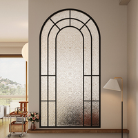 Faux-fenêtre créative verticale fixe de style vintage français, élégante et légère, pour salon et entrée moderne