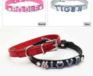 Collar para Perros Juicepet Classic DIY para Gatos Pequeños y Medianos, Material de PU Cómodo, Cintas Impermeables, Acolchado con Letras Impresas, Antideslizante - Product Image 4