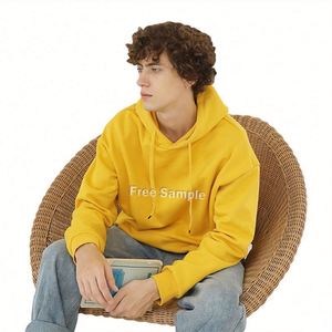 Sudaderas Resistentes de 480 g/m², Mezcla de Algodón y Poliéster Dorado, Interior Suave, Hombros Caídos, Sudaderas Holgadas para Trabajo, para Hombre - Product Image 1