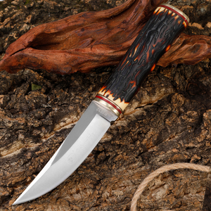 Coltello <span class=keywords><strong>Bowie</strong></span> da Combattimento e Sopravvivenza con Lama Fissa in Acciaio Inox e Manico in Legno, 218MM, per Uso Esterno OEM - Product Image 3