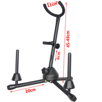 Soporte de exhibición para saxofón alto y tenor CNBear SA-3B de metal ajustable, antideslizante, con acolchado protector y 2 clavijas, 45-49 cm, Taiwán