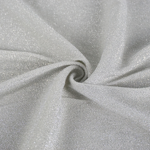 Căng Màu Rắn Sáng Bóng Long Lanh Bạc Polyester Spandex Đan Kim Loại Lurex Vải - Product Image 6
