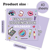 Libro de colorear para niños de 40 páginas personalizado para niñas, libros divertidos para colorear de maquillaje, libro de dibujo de pintura a Color para niños