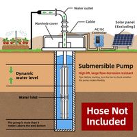 Pompe à eau solaire hybride AC/DC pour puits profond de 100 m – Fabricant de pompes solaires pour puits profonds – Pompe de puits DC