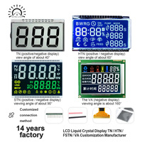 Écran LCD de voiture 7 pouces pour module d'affichage LCD négatif VA de voiture, panneau segmenté à cristaux liquides à contraste élevé, personnalisé