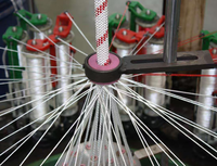 Automatische Hochgeschwindigkeits-2-Kopf-32-Spindel-Flechtmaschine mit 0,75 kW Motor zur Herstellung von hochdichten Schnürsenkeln