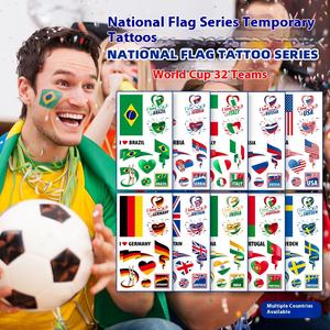 Nueva Bandera Nacional transfronteriza Tatuajes temporales 180g Juegos deportivos Fans Fiesta Reunión para eventos de maratón de la Copa del mundo Sólido - Product Image 6