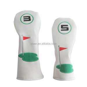 Ensemble <span class=keywords><strong>de</strong></span> housses <span class=keywords><strong>de</strong></span> club <span class=keywords><strong>de</strong></span> <span class=keywords><strong>golf</strong></span> en matériau PU imperméable <span class=keywords><strong>de</strong></span> haute qualité <span class=keywords><strong>Couvre</strong></span>-chef <span class=keywords><strong>de</strong></span> pilote OEM avec logo personnalisé - Product Image 3