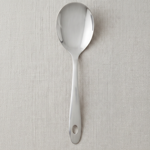 Cuchara para servir de acero inoxidable, mango largo, pulido espejo, apta para lavavajillas, diseño minimalista para uso en utensilios de cocina - Product Image 1