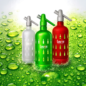 Botella Moderna de Metal para Sifón de Soda con Boquilla Negra, Diseño Portátil para Actividades Promocionales - Product Image 1