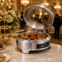Fourneau chauffant électrique de luxe à écran tactile en acier inoxydable pour la restauration, idéal pour les restaurants et les services de traiteur