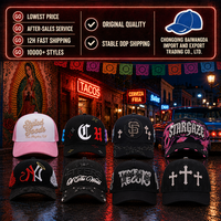 Nouvelle Casquette de Baseball 5 Panneaux Qualité Originale Halloween avec Patch Métallique Étoile, Broderie Barbe et Strass CT Hats