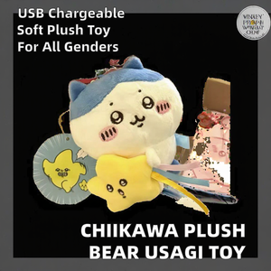 ตุ๊กตาหมีอุซากิ ชิอิคาวะ ปี 2026 จากญี่ปุ่น ตุ๊กตาผ้าฝ้าย PP นุ่มๆ พร้อมกระเป๋าเป้สะพายหลังบุตาข่ายสำหรับเด็ก - Product Image 2