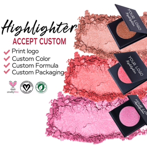 Logotipo personalizado vegano bronceador brillo <span class=keywords><strong>iluminador</strong></span> facial polvo prensado Etiqueta Privada maquillaje resaltador - Product Image 2