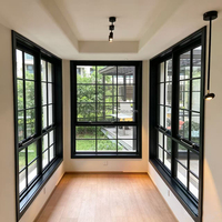 Portes françaises en aluminium, portes extérieures pour maisons, portes d'entrée, porte en verre trempé, isolation thermique, jardin, cuisine