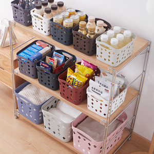 Custom size home office organizers stackable plastic storage basket