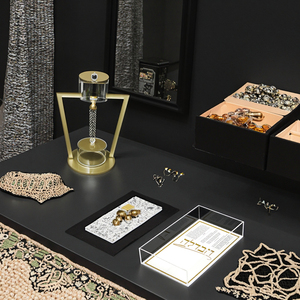 Hanukkah chủ thẻ hiển thị pha lê lucite Do Thái Judaica Quà Tặng benchers mayim achronim đặt menorah khay acrylic - Product Image 1