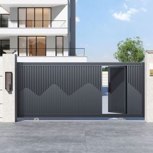 Panel de valla de privacidad de aluminio curado perforado con diseño de puerta principal de jardín, trellis de pared y corte láser - Product Image 4