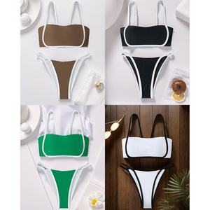 Conjunto de Bikini Triangular Micro Mini con Lentejuelas, Diseño Brasileño de Lujo en Negro, Traje de Baño Sexy para Mujer, Fabricante - Product Image 2