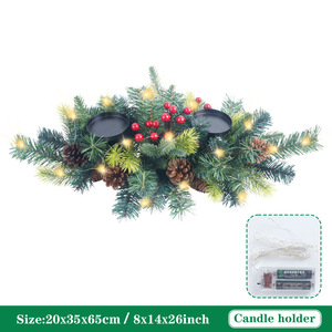 Décoration de table de Noël LANJO avec 2 porte-bougies de Noël et guirlandes lumineuses LED - Product Image 5