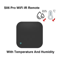 Smart tuya commande vocale universelle tv wifi ir télécommande avec capteur de température et d'humidité