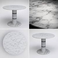 Table à manger ronde moderne en pierre artificielle de luxe Carrara, grande dalle, pour hôtels, restaurants, villas, possibilité de personnaliser les dimensions