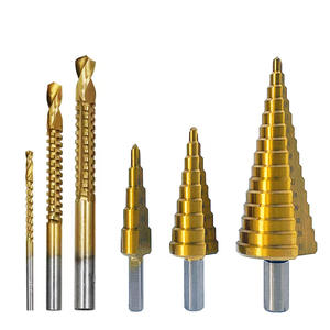 Broca escalonada de ranura recta en espiral con revestimiento de titanio HSS para cortar agujeros en madera, herramientas de perforación. - Product Image 3