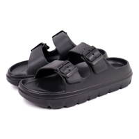 Happyflops Claquettes d'été personnalisables Cloud Slides, pantoufles coussinées, sandales plates à bout ouvert, dessus en EVA/semelle intermédiaire amortie/imperméable