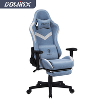Dowinx Big and Tall Chaise de jeu haut de gamme en tissu avec repose-pieds, technologie de vente en gros